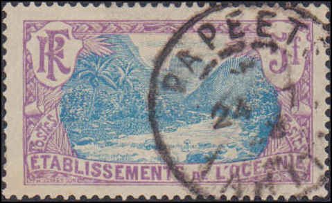 French Polynesia #54, Incomplete Set, High Value, 1913-1930, Used