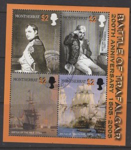 MONTSERRAT SG1290a 2005 BATTLE OF TRAFALGAR FINE USED