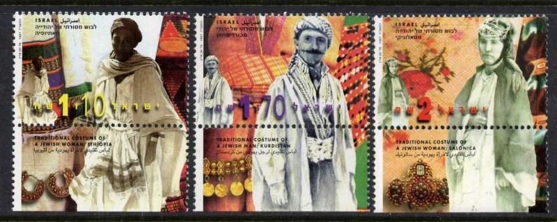 Israel 1297-9 + tabs MNH Ethnic Costumes