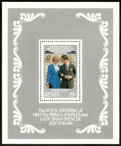 Kenya 1981 - Royal Wedding, Charles and Diana - Souvenir Sheet - Scott 198 - MNH