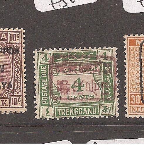 Malaya Jap Oc Trengganu 4c Post Due brown chop SG JD18a MOG (9avp)