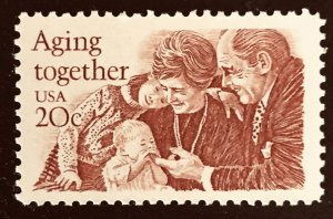 U.S. 1982 #2011, Aging Together, MNH.