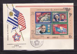 Uruguay C414 FDC American Bicentennial