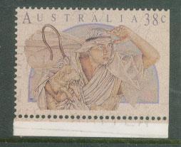 Australia SG 1309 VFU  booklet imperf stamp bottom right