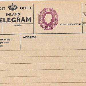 GB SUPERB KGV 6d Telegram 1935 Unused Postal Stationery {samwells-covers} AC389