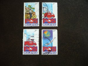Stamps - Malaysia - Scott# 451a,451c-451e - Used Part Set of 4 Stamps