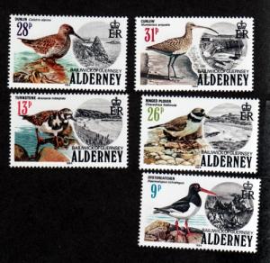 Alderney 13-17 Mint NH Birds!