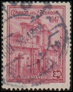 Ecuador 479 - Used - 30c Jesuit Church, Quito (1947) (2)