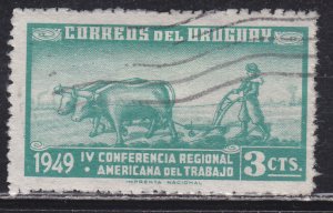 Uruguay 579 Plowing 1949