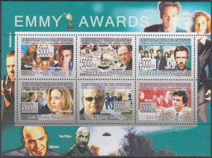 GUINEA # 072 (MICHEL LISTED) MNH S/S of 6 DIFF HONOURING EMMY AWARDS