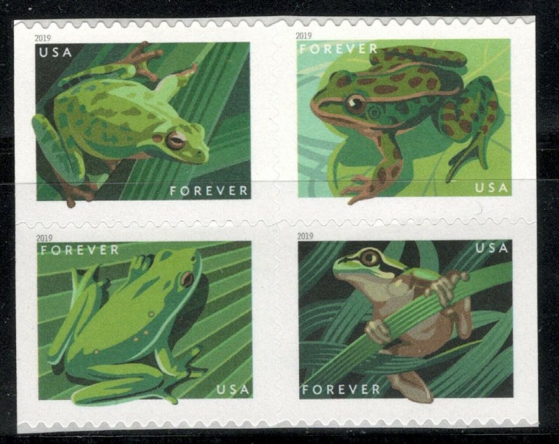 5395-5398 Frogs US Postage Block Of 4 Mint/nh Free Shipping 