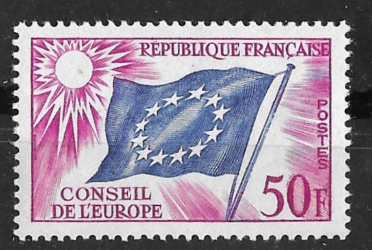 France #  1O6  Council of Europe - Official  50fr.  (1)   Mint NH