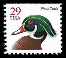 PCBstamps     US #2485 Bk Sgl 29c Wood Duck, (red), MNH, (15)