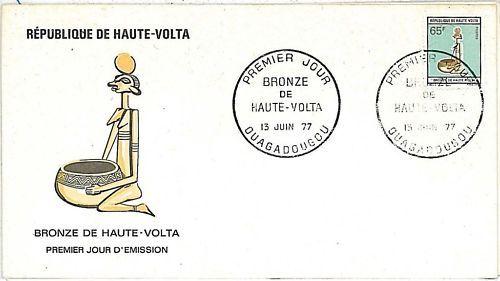 ARCHEOLOGY ART: 2  FDC COVERS: HAUTE VOLTA UPPER VOLTA