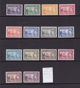 St Helena 1938 Sc 118-127 set of 14 MH (except 126,127 MNH)