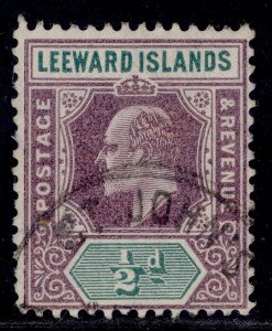 LEEWARD ISLANDS EDVII SG29, ½d dull purple & green, FINE USED.