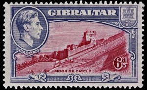 4491: Gibraltar SG126 6d Violet & Carmine. P13½. 1938. Sc#113b Mi112C MM Min...