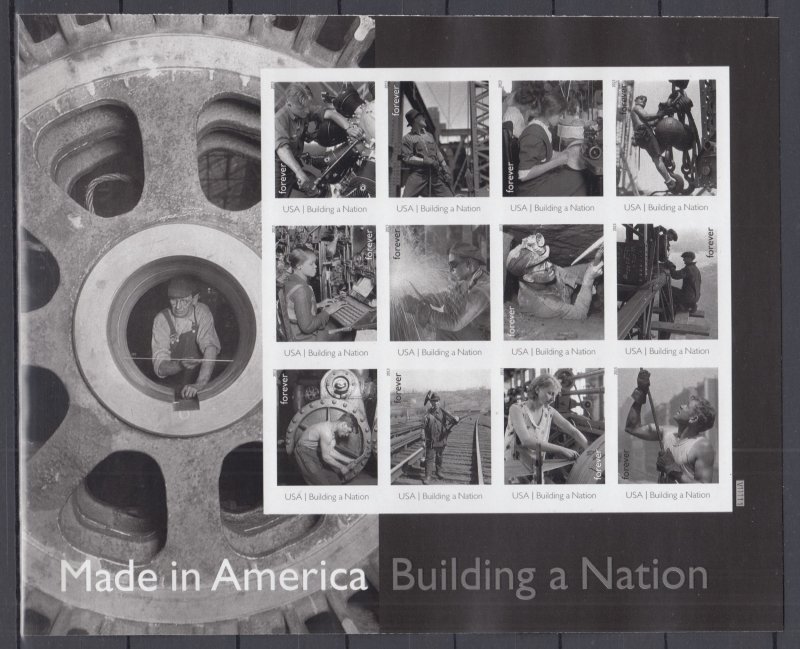 ​USA #4801m Made In America Complete Collection of 5 Imperf Sheets MNH