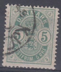 Denmark Scott 35 Used (Catalog Value $100.00)