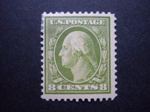 1908 #337 8c Washington Perf 12 Wmk 191 MLH OG F/VF CV $45  Includes New Mount