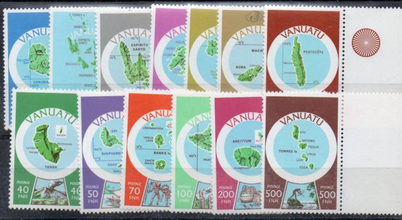 Vanuatu Sc 280-92 maps long stamp set mint NH