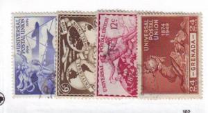 Grenada Sc 147-50 1949 UPU stamp set  used