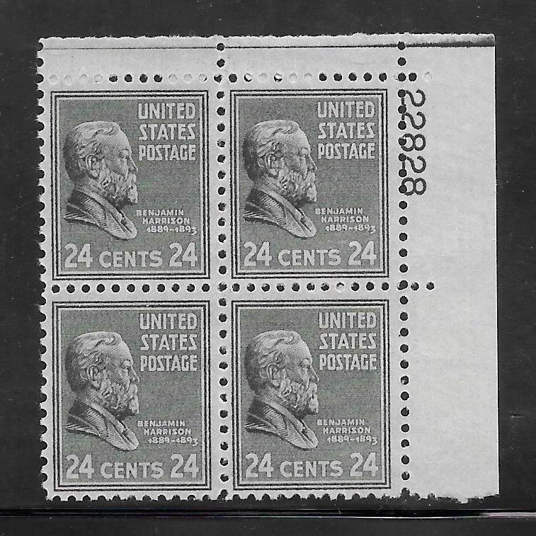 #828 MNH Plate Block of 4