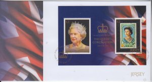 Jersey 2013, Coronation  Miniature Sheet  on FDC