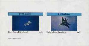 Eynhallow 1982 Military Jets #2 imperf  set of 2 values (...