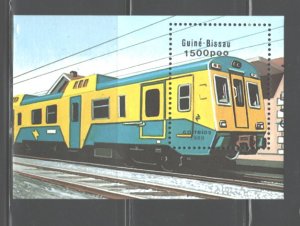 GUINEA BISSAU 1989  TRAINS  M.S. #802  MNH