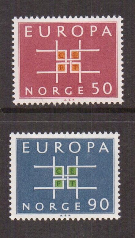 Norway  #441-442  MH  1963  Europa