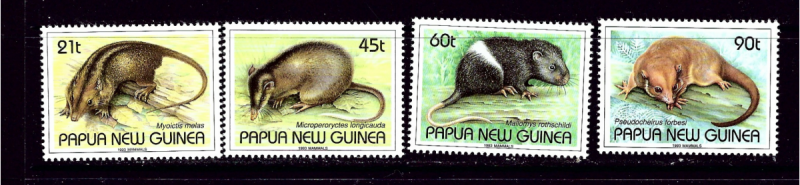 Papua New Guinea 798-801 NH 1993 Small Mammals