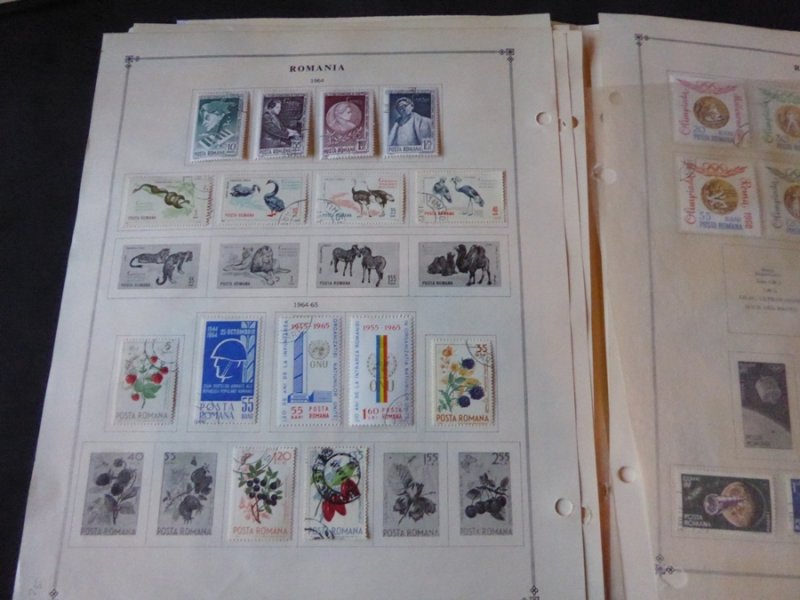 Romania 1962-1965 Stamp Collection many on Scott Intl Album Pages