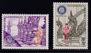 Laos 1971 Rotary Anniversary Complete (2)  VF+/NH