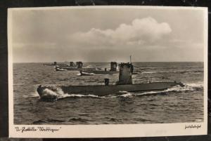 1943 Kiel Germany RPPC Postcard Cover To Prague Czechoslovakia U Boat Flotilla