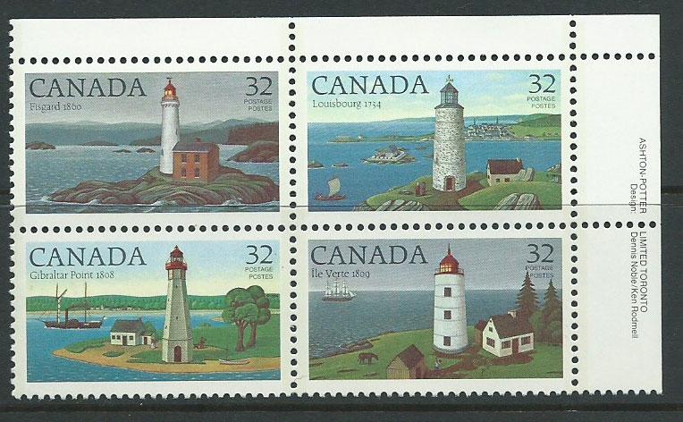 Canada SG 1128a Block of 4 top corner right MUH  1128/31