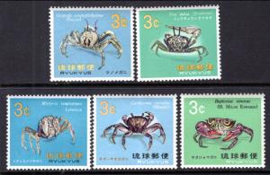 Ryukyu 173-177 Crabs MNH VF