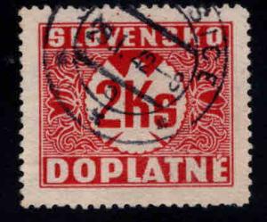 Slovakia Slovenska Scott J21 Used postage due stamp wmk 263 CV $ 9