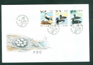 Aland. FDC 1987  Birds, Ducks.. Sc.# 12-16-21