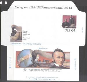 US 1989 #UC62 Postmaster General Aerogramme MNH Clean