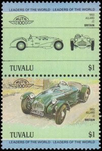 Tuvalu #271-274, Complete Set(4), 1984, Automotive, Never Hinged