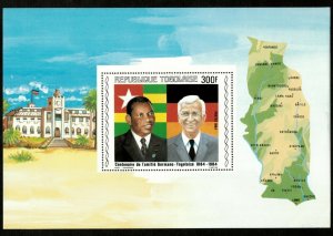 Togo 1984 - German Togo Friendship Centenary - Souvenir Sheet Scott #1227 - MNH