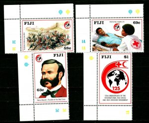 ES-1487 FIJI 1989 RED CROSS RED CRESCENT SC 599-602 SET OF 4 MNH $8.50