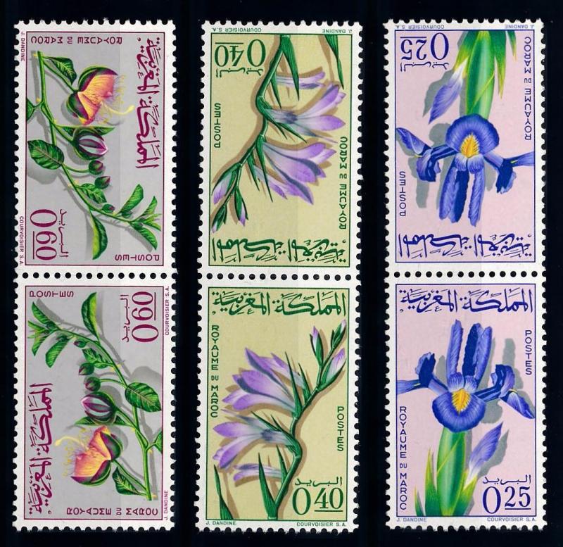 [67150] Morocco 1965 Flora Flowers Blumen Tete Beche Pairs  MNH