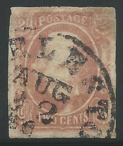 CSA Scott #8 Used Confederate Stamp Charleston, SC Aug 22 Signed Bartels