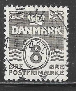 Denmark 227: 8o Numeral, used, F-VF