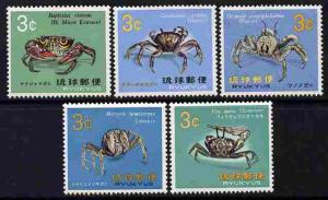 Ryukyu Islands 1968 Crabs perf set of 5 unmounted mint SG...