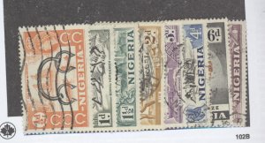 Nigeria, Sc #80-87, Used