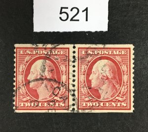MOMEN: US STAMPS # 353 PAIR USED LOT #E 521
