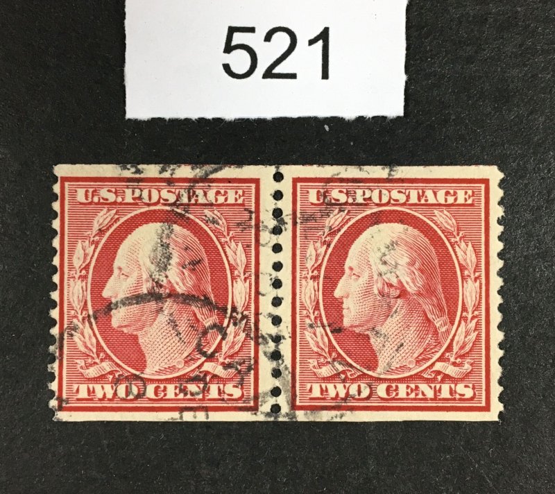 MOMEN: US STAMPS # 353 PAIR USED LOT #E 521